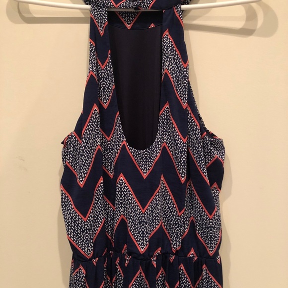 Navy and pink Maxi dress - Picture 2 of 4